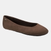 DKNY Women's Moonira Round Toe Ballet Flats - Walnut