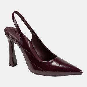 DKNY Women's Caytina Pointed Toe Slingback Pumps - Sangria Eel