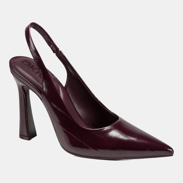 DKNY Women's Caytina Pointed Toe Slingback Pumps - Sangria Eel