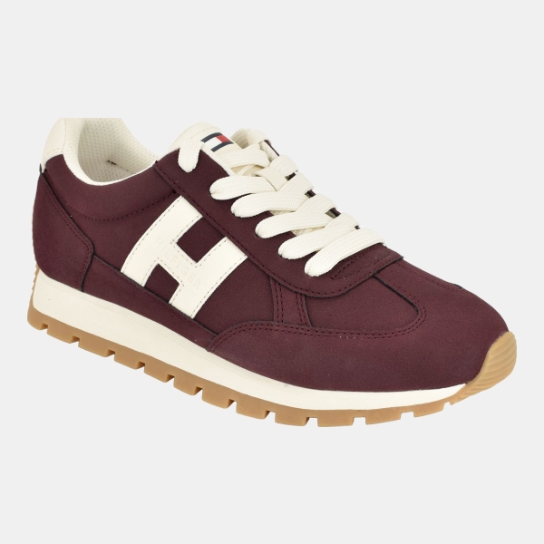 Tommy Hilfiger Women's Hatina Chunky Sole Lace-Up Sneakers - Dark Red