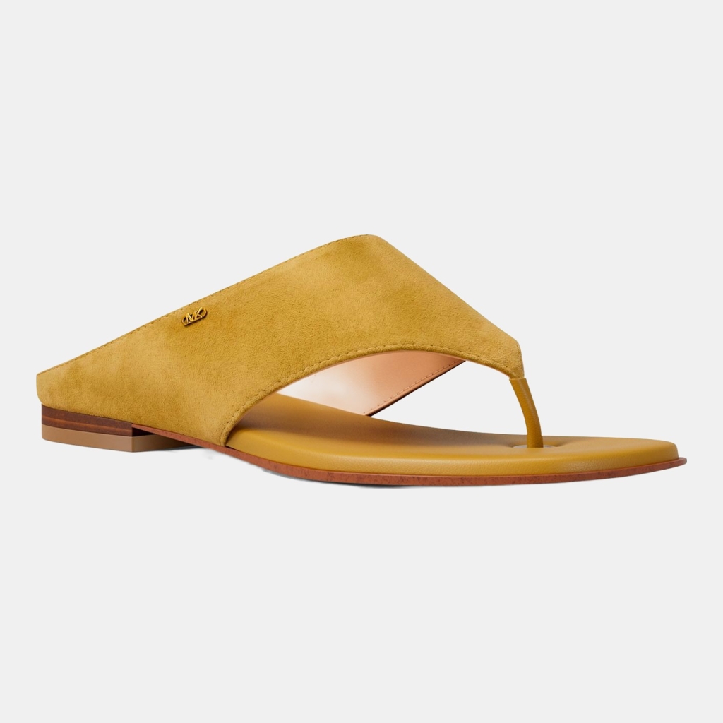 Women's Alster Thong Flat Sandals - Chartreuse Suede