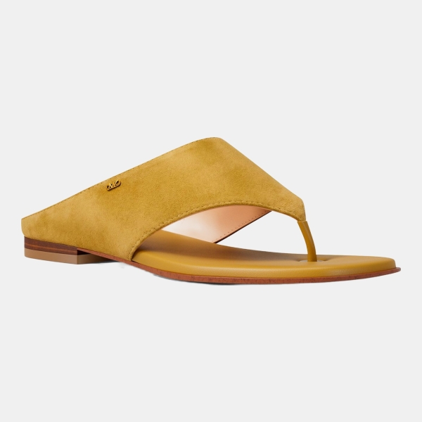 Women's Alster Thong Flat Sandals - Chartreuse Suede
