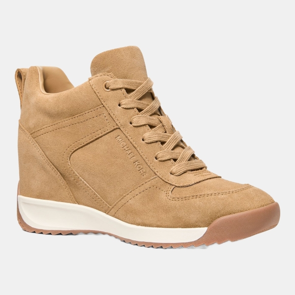 Women's Nikko Lace-Up Trainers Sneakers - Burnt Khaki Suede
