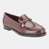 Tommy Hilfiger Women's Maxline Charm Buckle Strap Slip-On Dress Loafers - Dark Red Patent