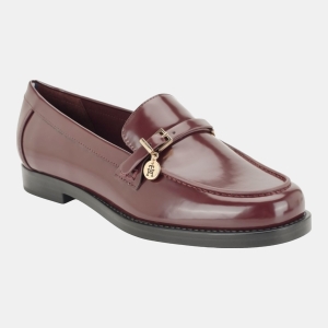 Tommy Hilfiger Women's Maxline Charm Buckle Strap Slip-On Dress Loafers - Dark Red Patent