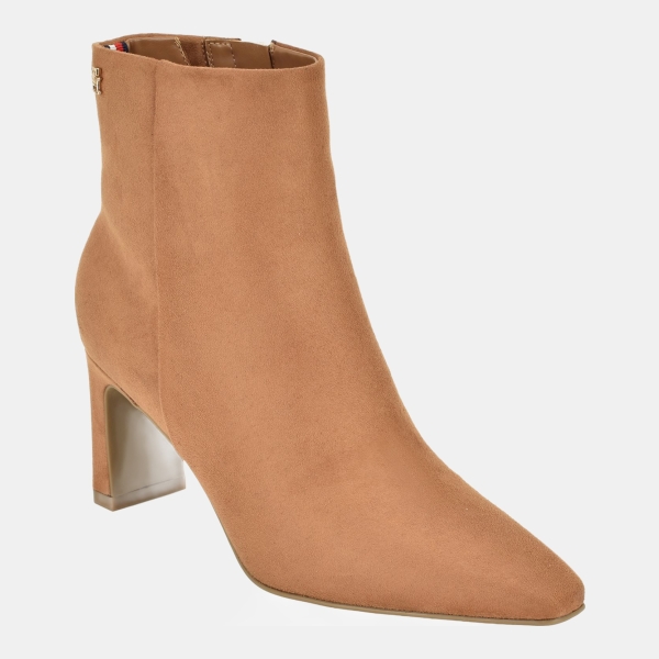 Tommy Hilfiger Women's Eddey Mid Height Block Heel Dress Booties - Medium Natural