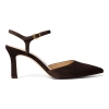 Women's Amara Pointed Toe Mid Pumps - Chocolate Suede - Image 3