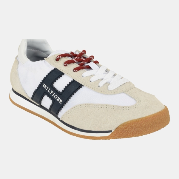 Tommy Hilfiger Women's Parisaz Low Profile Lace-Up Sneakers - White/Navy