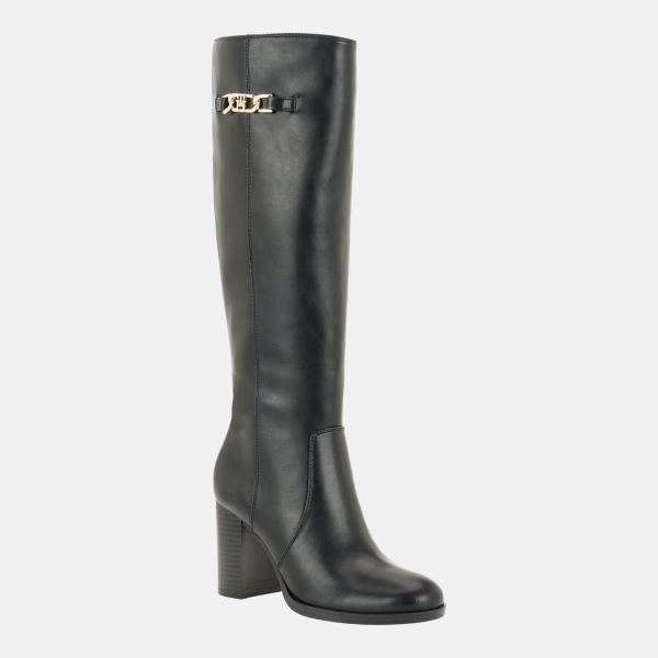 Tommy Hilfiger Women's Poura Block Heel Tall Dress Boots - Black