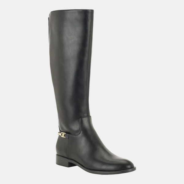 Tommy Hilfiger Women's Marlay Tall Wide Calf Harness Riding Boot