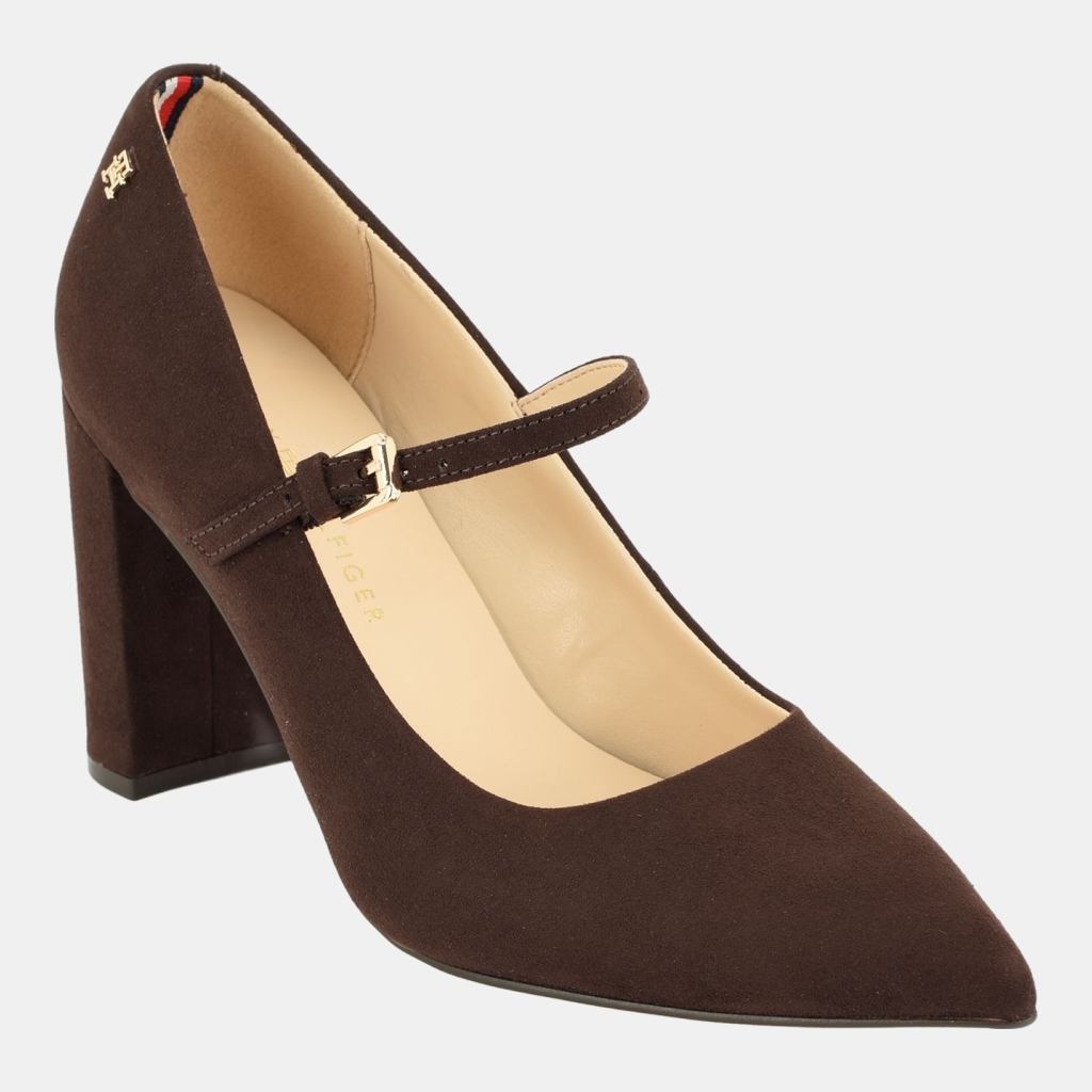Tommy Hilfiger Women's Aveniz High Block Heel Mary Jane Pumps - Dark Brown