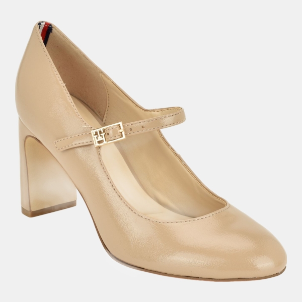 Tommy Hilfiger Women's Sloane Mary Jane Dress Pumps - Light Natural Patent
