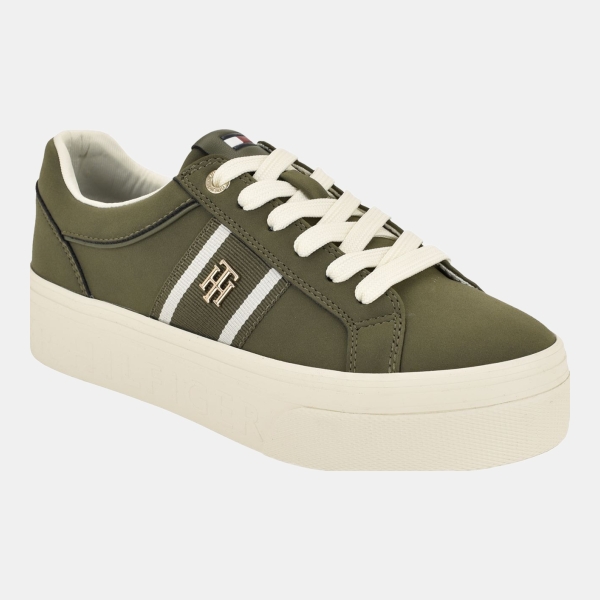 Tommy Hilfiger Women's Badria Logo Platform Sneakers - Green