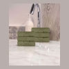 Napa Zero Twist Waffle Honeycomb Plush Soft Absorbent 6-Piece Towel Set - Green - Image 5