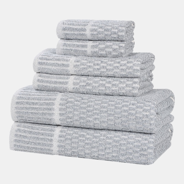 Juno Cotton Blend 6-Piece Towel Set - Denim Blue