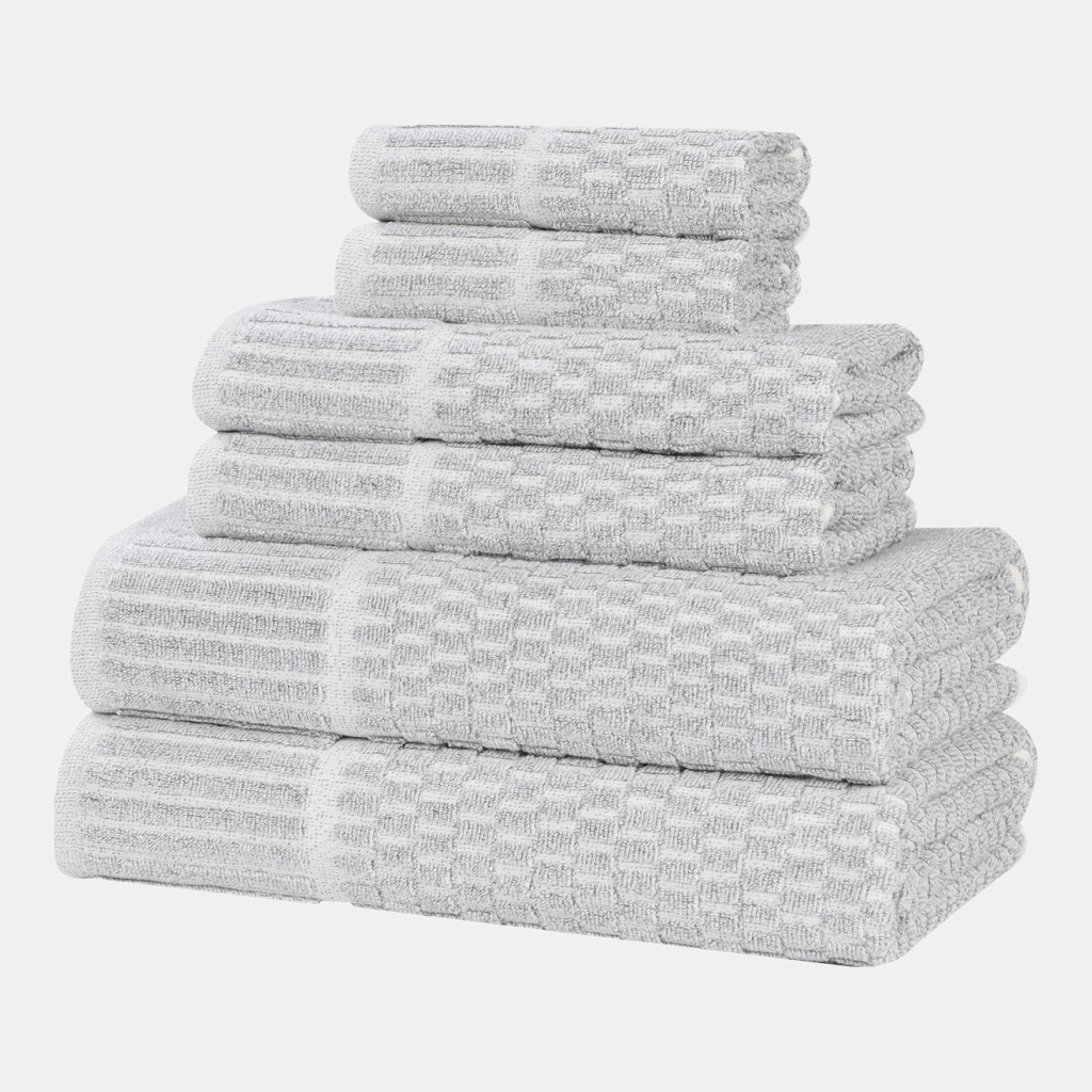 Juno Cotton Blend 6-Piece Towel Set - Platinum