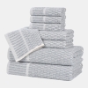 Juno Cotton Blend 8-Piece Towel Set - Denim Blue