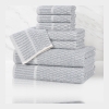 Juno Cotton Blend 8-Piece Towel Set - Denim Blue - Image 5