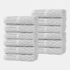 Juno Cotton Blend 12-Piece Wash Cloth Set - Platinum