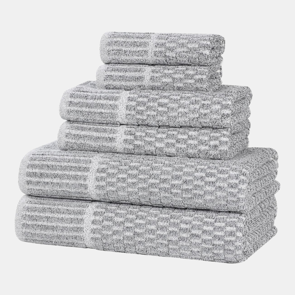 Juno Cotton Blend 6-Piece Towel Set - Charcoal