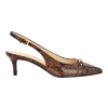 Tommy Hilfiger Women's Totale Kitten Heel Slingback Dress Pumps - Medium Brown Snake - Image 3