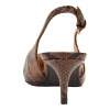 Tommy Hilfiger Women's Totale Kitten Heel Slingback Dress Pumps - Medium Brown Snake - Image 4