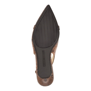 Tommy Hilfiger Women's Totale Kitten Heel Slingback Dress Pumps - Medium Brown Snake - Image 6