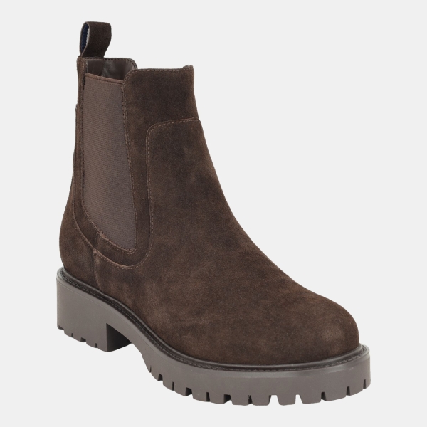 Tommy Hilfiger Women's Valma Chelsea Lug Sole Pull-On  Booties - Dark Brown