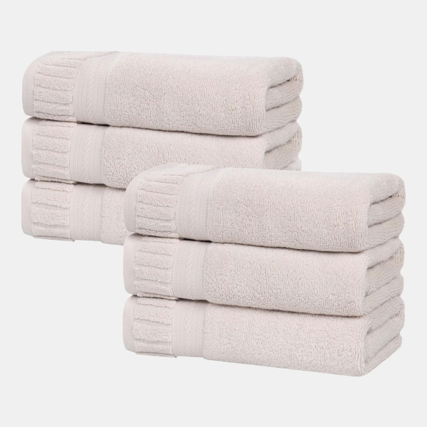 Venice Cotton 6-Piece Towel Set - Silver