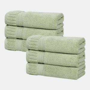 Venice Cotton 6-Piece Towel Set - Green