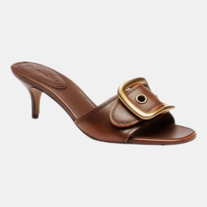 Coach Women's Margot Oversized Buckle Sandals - Saddle Loved Leather