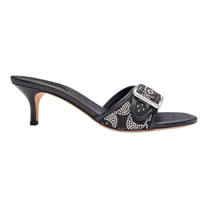 Coach Women's Margot Slip-On Kitten Heel Sandals - Crystal Signature/Black Denim - Image 3