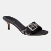 Coach Women's Margot Slip-On Kitten Heel Sandals - Crystal Signature/Black Denim