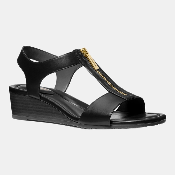 Women's Berkley Wedge Sandals - Black Leather