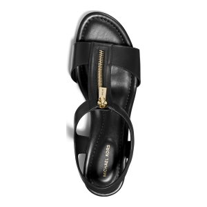 Women's Berkley Wedge Sandals - Black Leather - Image 4
