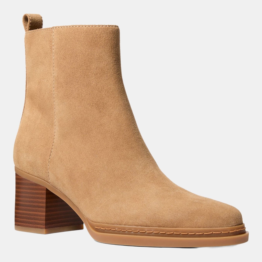 Michael Kors Women's Lex Block Heel Booties - Burnt Khaki Suede