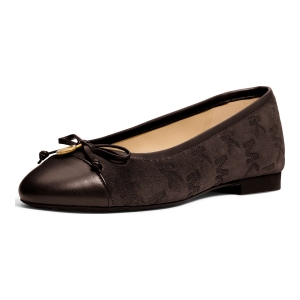 Women's Piper Flex Almond Toe Ballet Flats - Chocolate Suede - Image 5