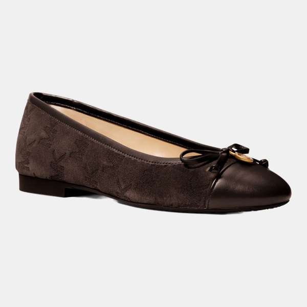 Women's Piper Flex Almond Toe Ballet Flats - Chocolate Suede