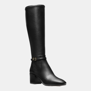 Michael Kors Outlet Ella Wide Calf Block Heel Boot