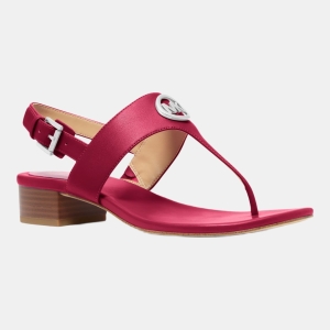 Michael Kors Outlet Hannah T-Strap Sandal - DK RASPBERRY