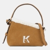 KL Jeans Geo suede mini crossbody bag