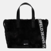 KL Jeans Box logo furry mini tote bag