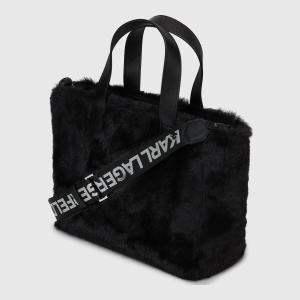 KL Jeans Box logo furry mini tote bag - Image 5