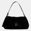 KL Jeans Box logo furry shoulder bag