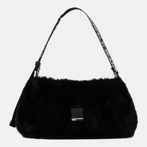 KL Jeans Box logo furry shoulder bag