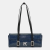 KL Jeans K logo denim elongated shoulder bag