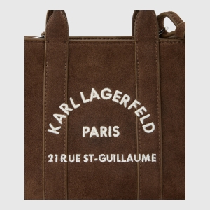 Karl Lagerfeld Rue St-Guillaume mini faux-suede tote bag - Image 4