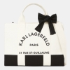 Karl Lagerfeld Exclusive Rue St-Guillaume Square bow medium tote bag