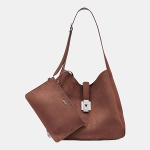 DKNY DARIA LARGE HOBO BAG - Chocolate