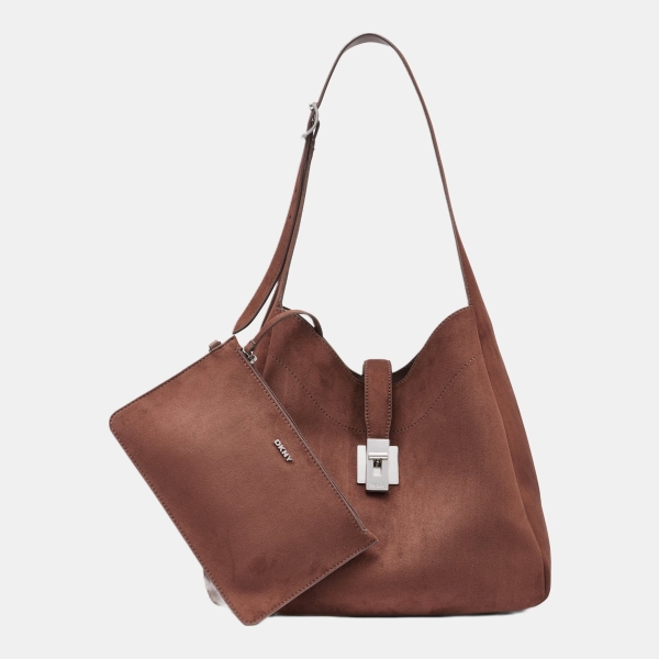 DKNY DARIA LARGE HOBO BAG - Chocolate